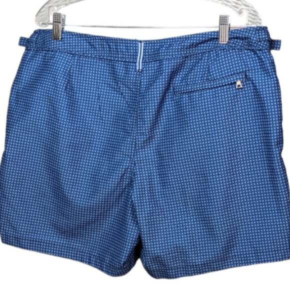 BANANA REPUBLIC Men's Lined Micro Dot Swim Shorts Navy Size 36 - Picture 10 of 15